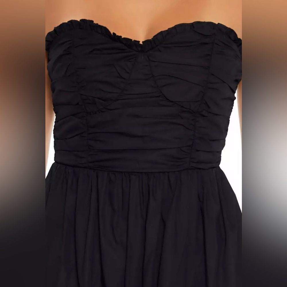 NWT Forever21 Strapless Ruffle Midi Dress - Picture 5 of 9